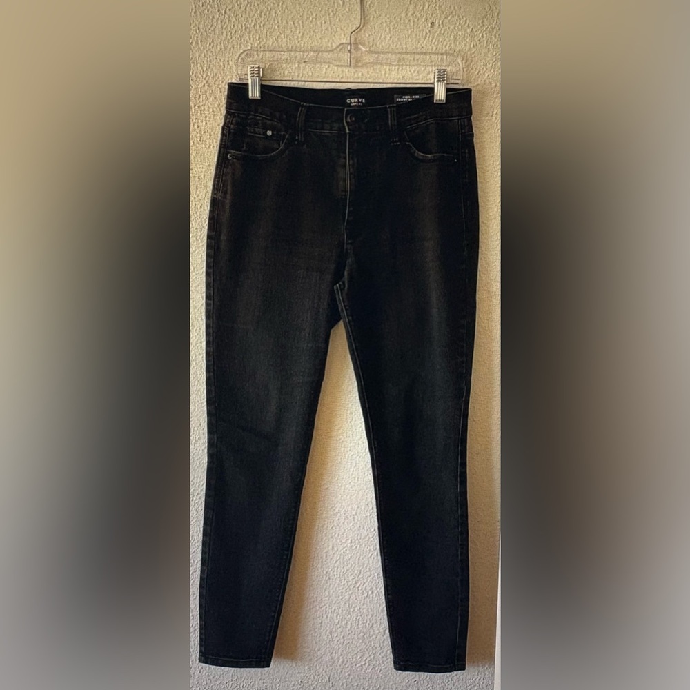 Curve Appeal high rise essential skinny Black Women's Jeans 8/29